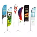 Promotion Feather Beach Flag for Advertising